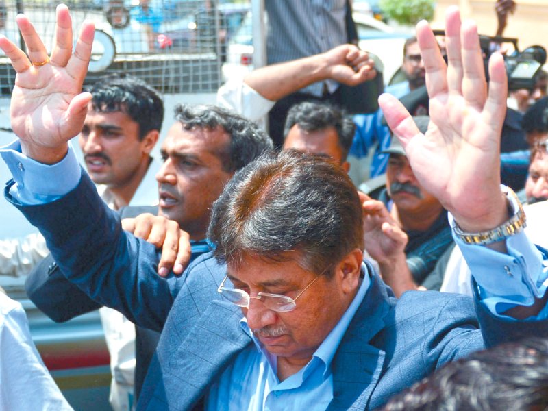 the trial court accepted the plea of barrister salman safdar of granting an exemption to musharraf from appearing before the court in person for security reasons photo afp