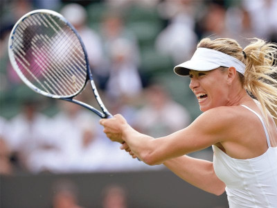 wimbledon sharapova s challenge comes to a halt