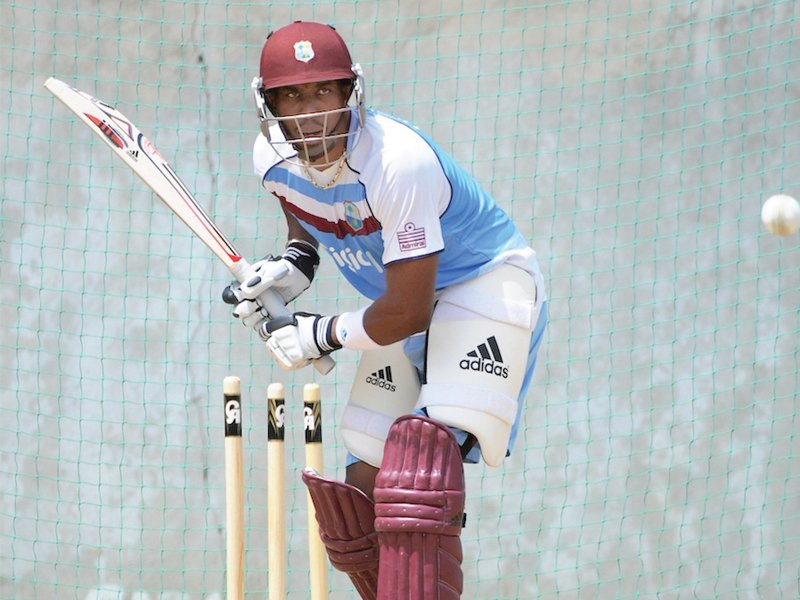 west indies captain dwayne bravo was hard at work in the nets ahead of the opening match against sri lanka photo wicb