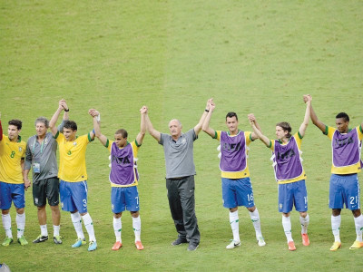 fifa confederations cup scolari insists brazil on track after gutsy win