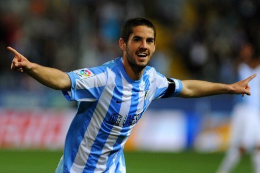 isco had scored 12 goals for malaga last season photo afp