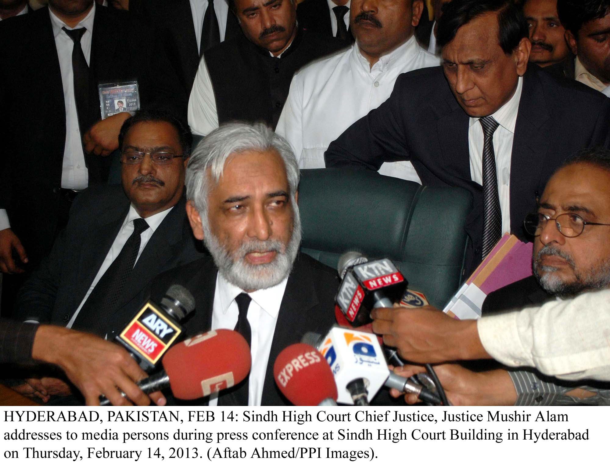 the meeting was convened by the chief justice following the attack on the convoy high court judge justice maqbool baqar on wednesday photo ppi file