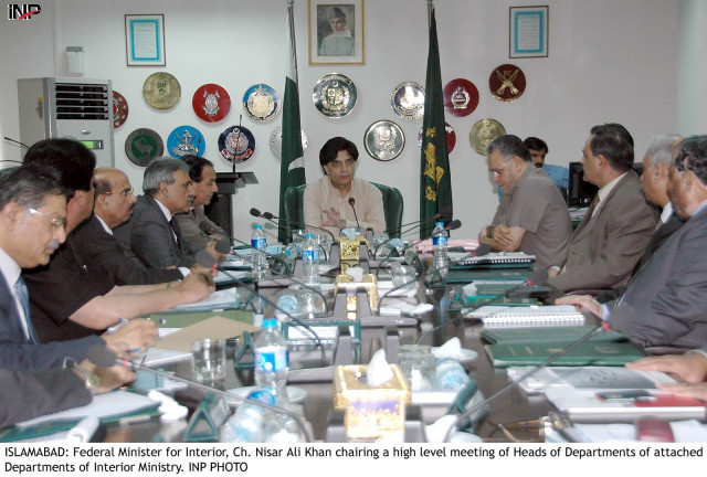 nisar said that a national security policy will be completed within the month of july after due input from the ministry and the security forces is coordinated photo inp file