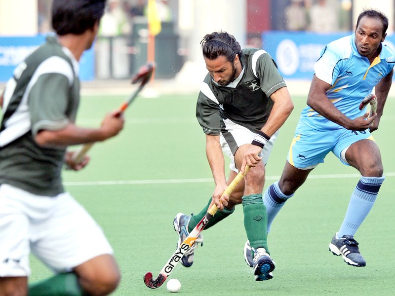 shakeel abbasi scored one of pakistan s four goals as the greenshirts hit back from being 3 0 down to record a draw photo file afp