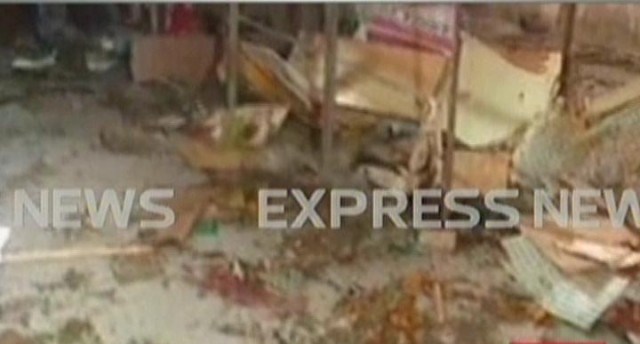the nearby houses and shops were also damaged photo express the nearby houses and shops were also damaged photo express