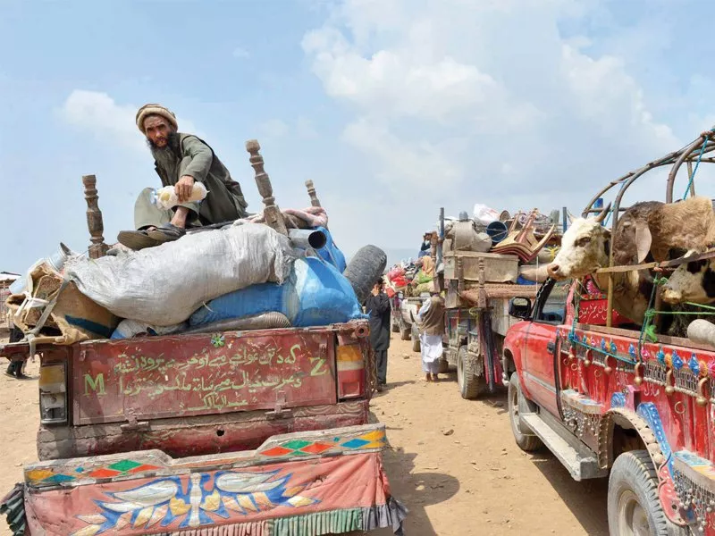 residents of para chamkani start the slow journey home after security forces cleared the area of militants in an operation which lasted 34 days photo afp residents of para chamkani start the slow journey home after security forces cleared the area of militants in an operation which lasted 34 days photo afp