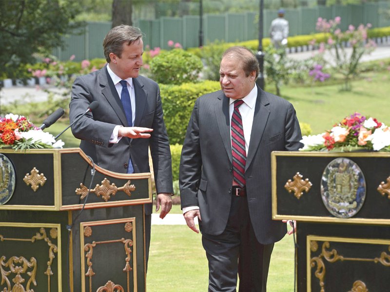 british prime minister david cameron and prime minister nawaz sharif ahead of their joint news conference in islamabad photo reuters