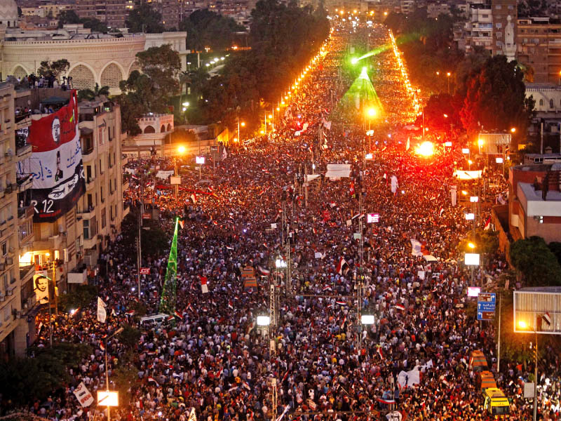 hundreds of thousands of egyptian demonstrators gather outside the presidential palace in cairo photo afp