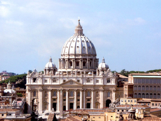 a view of saint peter s basilica in vatican city christmas mass is usually held inside and around the basilica photo file a view of saint peter s basilica in vatican city christmas mass is usually held inside and around the basilica photo file