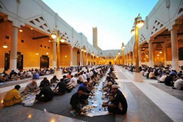 foreign workers break their fast outside a mosque in the saudi capital riyadh photo afp file foreign workers break their fast outside a mosque in the saudi capital riyadh photo afp file