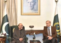 prime minister shehbaz sharif calls on president asif ali zardari at aiwan e sadr photo pid