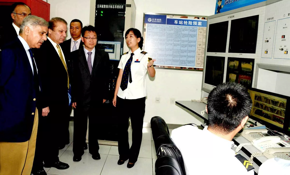 nawaz and shahbaz sharif being briefed about the beijing subway system photo government of pakistan website nawaz and shahbaz sharif being briefed about the beijing subway system photo government of pakistan website