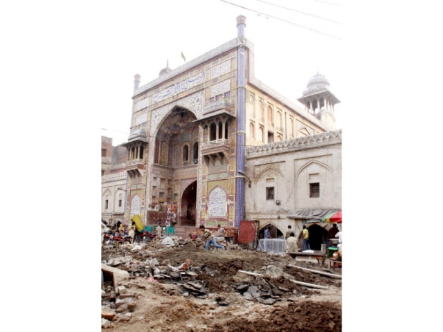 a view of masjid wazir khan from where encroachments were recently removed photo abid nawaz express a view of masjid wazir khan from where encroachments were recently removed photo abid nawaz express