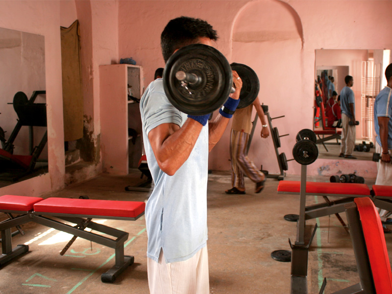 the inmates at karachi central jail paint play music learn computer skills and go to the newly established gym regularly to maintain as normal a lifestyle as possible photo express