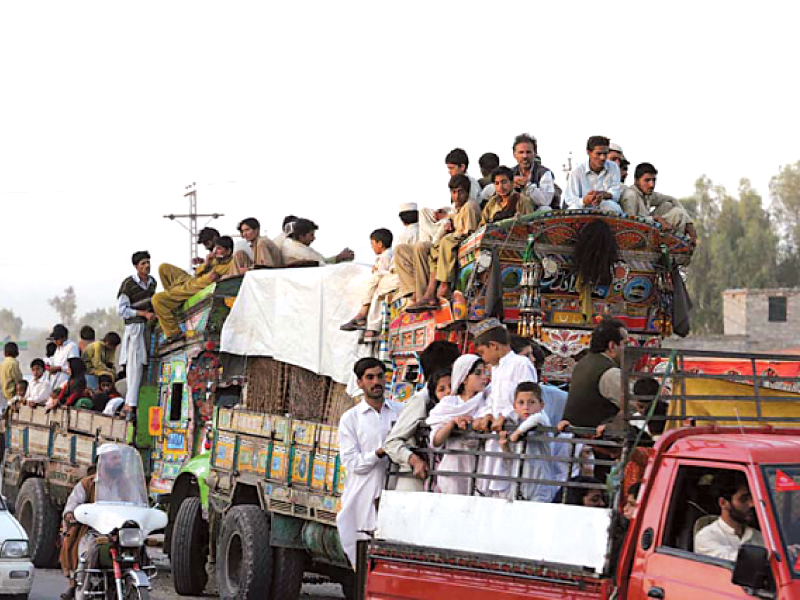bar qamber khel tribesmen started vacating their houses after march 19 when the valley fell in the hands of the tehreek e taliban pakistan and lashkar e islam photo irin file