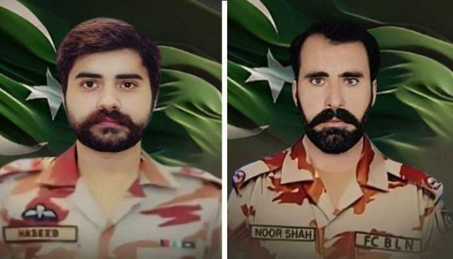major muhammad haseeb left and havildar noor ahmed photo ispr file major muhammad haseeb left and havildar noor ahmed photo ispr file