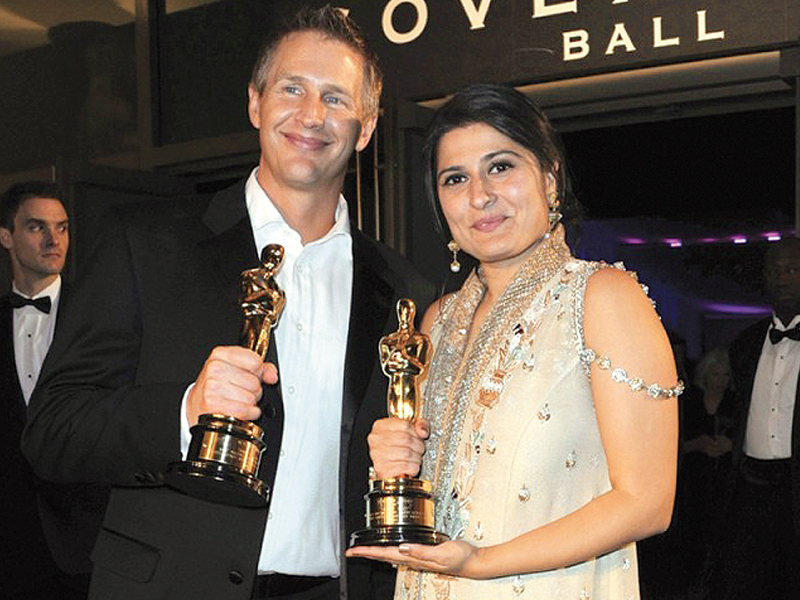 sharmeen obaid chinoy with her oscar photo file