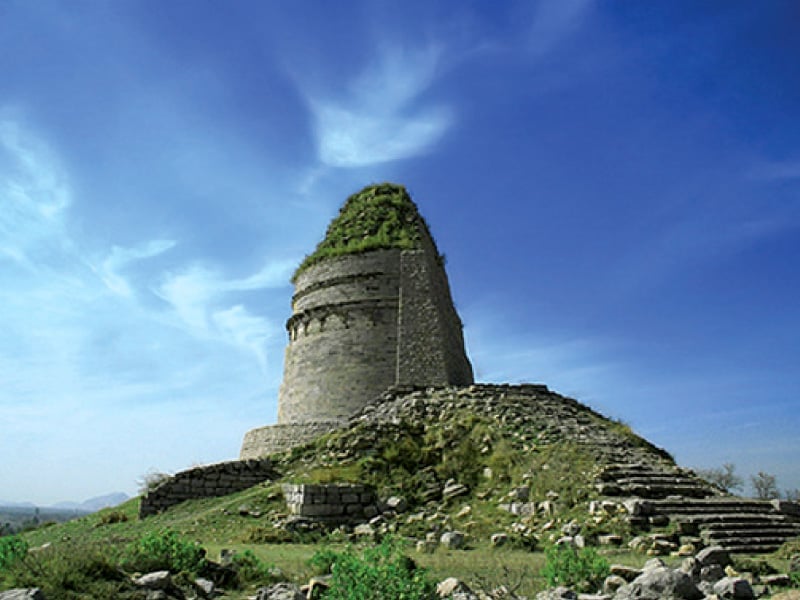 one of the gandhara era structures in taxila photo file