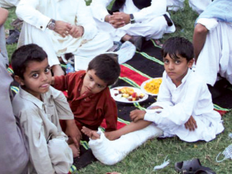 iftar being served to people outside pims on the first day of ramazan photo express