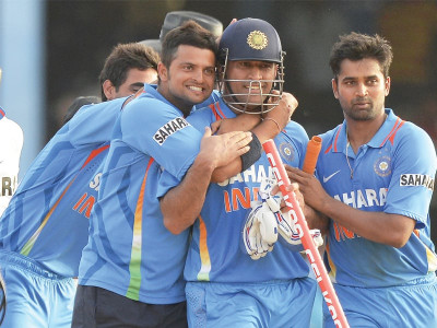 tri nation series blessed dhoni does it again
