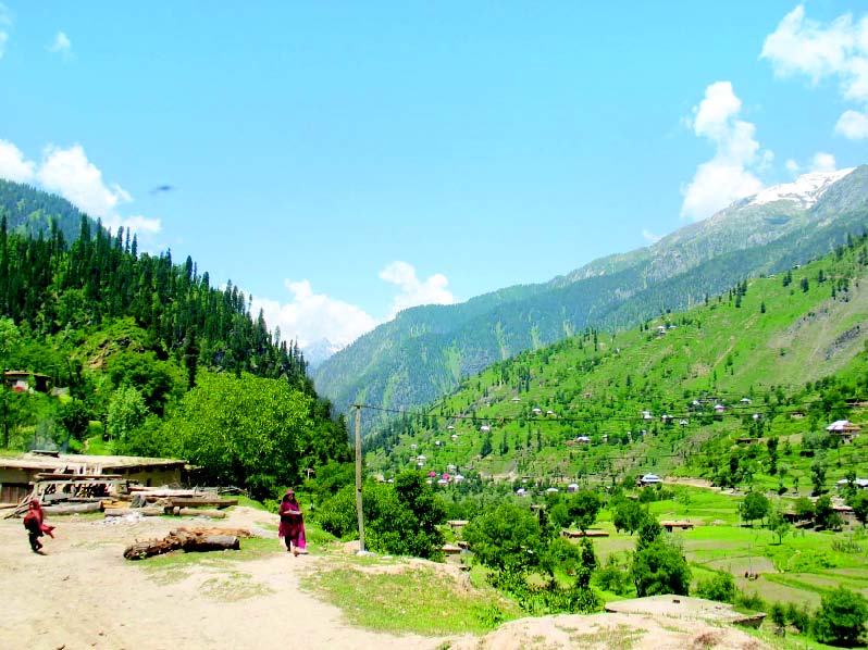 just a few hundred metres away from this village in neelum valley is jammu photo express