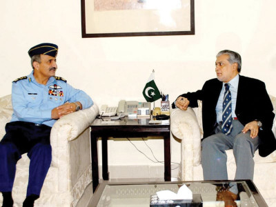 assurance finance minister dar meets air chief