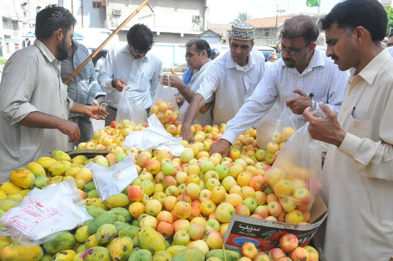 residents said the road had become even narrower because several new stalls had been set up as part of ramazan and sunday bazaar photo mohammad azeem express residents said the road had become even narrower because several new stalls had been set up as part of ramazan and sunday bazaar photo mohammad azeem express
