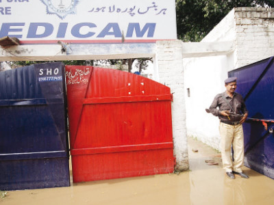 police stations for some shos home is a flooded office