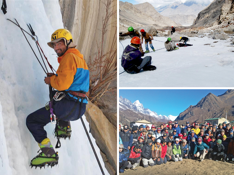 zahid rajput runs the khurpa care an academy where he instructs people in mountain climbing the cost of a khurpa course is approximately rs150 000 per year photo courtesy zahid rajput