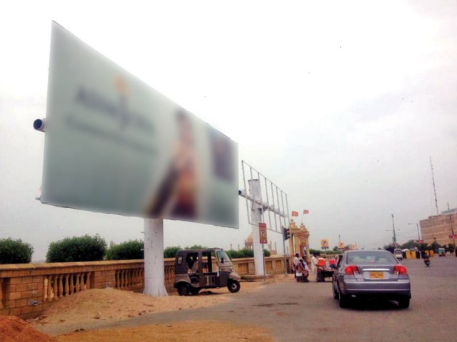 the two billboards on jehangir kothari parade above were taken down by the commissioner soon after the express tribune registered a complaint on june 4 photo express the two billboards on jehangir kothari parade above were taken down by the commissioner soon after the express tribune registered a complaint on june 4 photo express