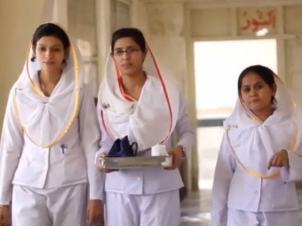 having completed her education at a dil school sahib center received a scholarship to complete her nurses training