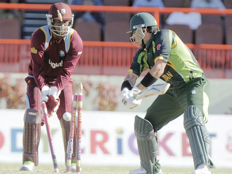 pakistan captain misbahul haq was one of the players who played a bad shot when the team needed him to stay as the tourists lost the chance to go 2 0 up in the five match series photo wicb pakistan captain misbahul haq was one of the players who played a bad shot when the team needed him to stay as the tourists lost the chance to go 2 0 up in the five match series photo wicb