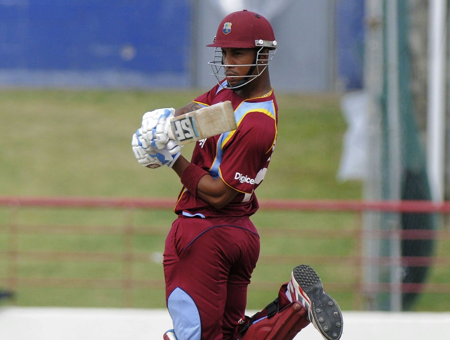 lendl simmons plays a shot on his way to 75 runs against pakistan photo afp