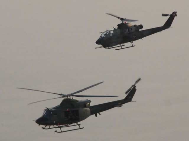 gunship helicopter pounded the hideouts of the militants photo ispr gunship helicopter pounded the hideouts of the militants photo ispr
