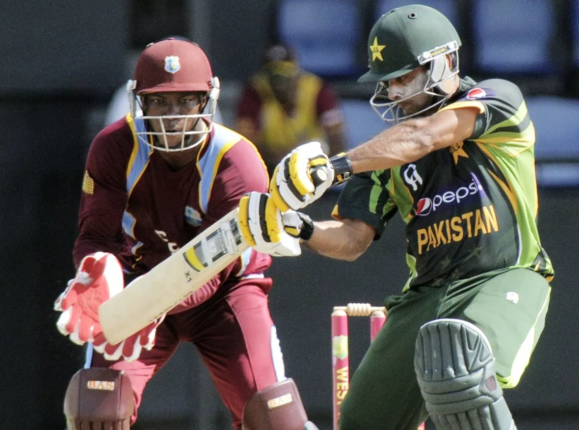 mohammad hafeez cuts on his way to 28 not out during the 4th odi west indies v pakistan at beausejour cricket ground in gros islet on july 21 2013 photo afp mohammad hafeez cuts on his way to 28 not out during the 4th odi west indies v pakistan at beausejour cricket ground in gros islet on july 21 2013 photo afp