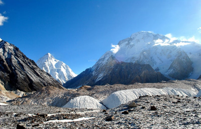 k2 left and broad peak right photo majid hussain k2 left and broad peak right photo majid hussain
