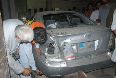 extortion threat blast in peshawar injures two