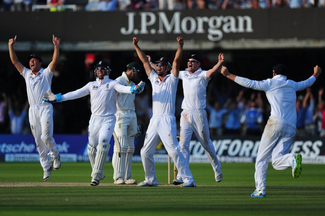 england players celebrate after winning the second ashes test photo afp england players celebrate after winning the second ashes test photo afp