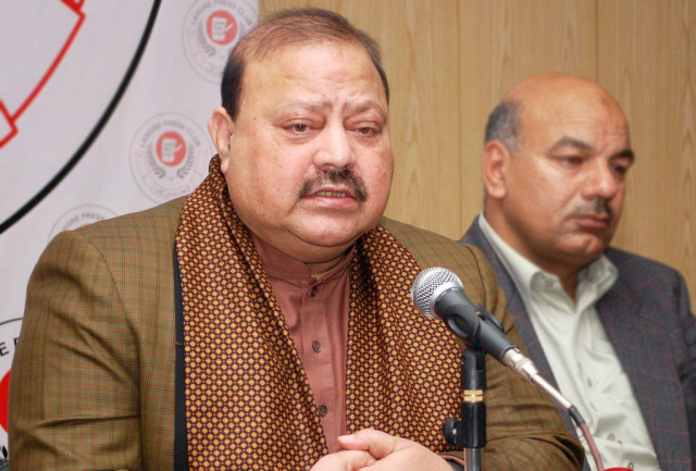 barrister mahmood agreed to give a senior ministry to the pml n and speakership to the all jammu and kashmir muslim conference says sources photo express file