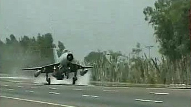 a file photo of a paf jet landing on islamabad lahore motorway as part of the high mark 2010 exercise photo file a file photo of a paf jet landing on islamabad lahore motorway as part of the high mark 2010 exercise photo file