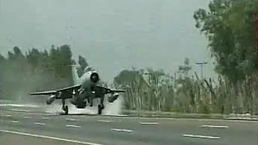 a file photo of a paf jet landing on islamabad lahore motorway as part of the high mark 2010 exercise photo file a file photo of a paf jet landing on islamabad lahore motorway as part of the high mark 2010 exercise photo file