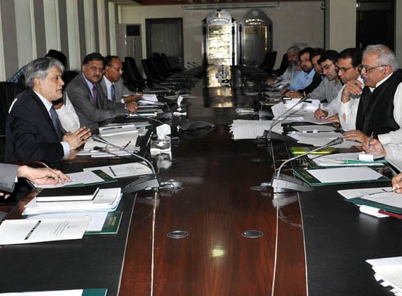 the finance minister was briefed about various stages of the privatisation process and timelines photo pid