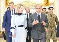 prime minister shehbaz sharif speaks with eu high representative for foreign affairs kaja kallas in islamabad photo kaja kallas twitter prime minister shehbaz sharif speaks with eu high representative for foreign affairs kaja kallas in islamabad photo kaja kallas twitter