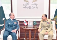 cdf field marshal asim munir speaks with lebanon s commander in chief general rodolphe haykal during a meeting at the general headquarters in rawalpindi photo ppi