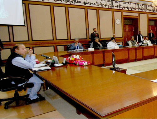 prime minister nawaz sharif chairing the meeting of federal cabinet at the pm 039 s office photo pid