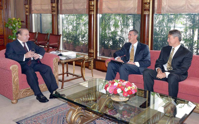 talking to the us ambassador to islamabad richard olson the prime minister reiterated pakistan s full commitment to all initiatives designed to promote peace and stability in afghanistan photo app