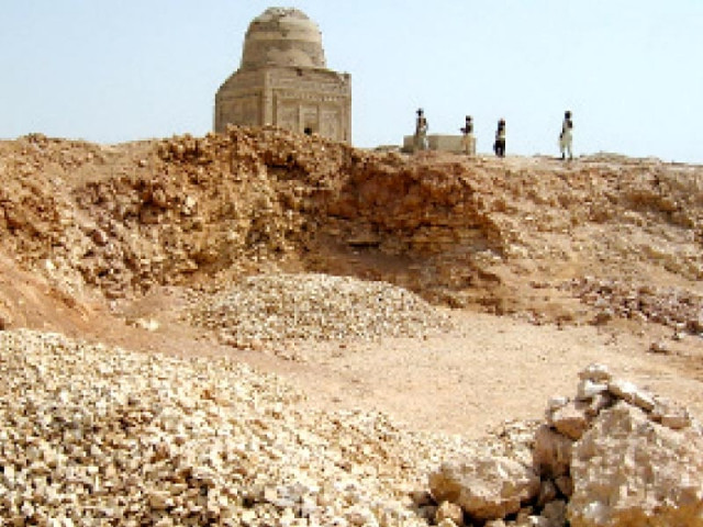 the residents of arore have been protesting the stone crushing activities near the dhagan suhagan historical graveyard as it has damaged mausoleums located on the site and in some instances pushed human skeletons to the surface photo express the residents of arore have been protesting the stone crushing activities near the dhagan suhagan historical graveyard as it has damaged mausoleums located on the site and in some instances pushed human skeletons to the surface photo express