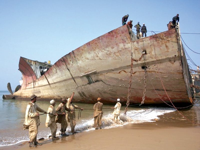 at gadani the entire scrapping process is manual the workers bear the brunt as ship breaking entails carrying heavy sheets and metal chunks photo file