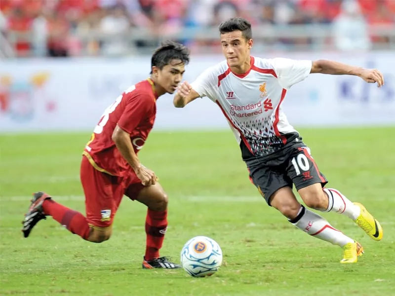 while the pre match talk was all about the speculation linking suarez to a move away from liverpool it was coutinho who stole the show on the pitch yesterday photo afp while the pre match talk was all about the speculation linking suarez to a move away from liverpool it was coutinho who stole the show on the pitch yesterday photo afp