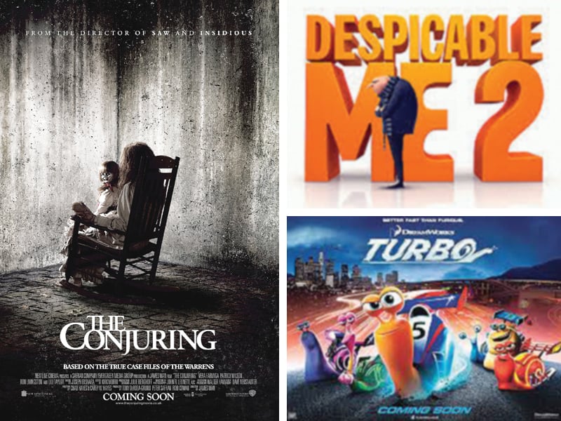 the conjuring came in second despicable me 2 came in third and turbo came in fourth photos file